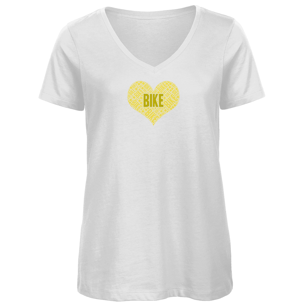 Bike Herz V - Neck - ZweiRadZauber
