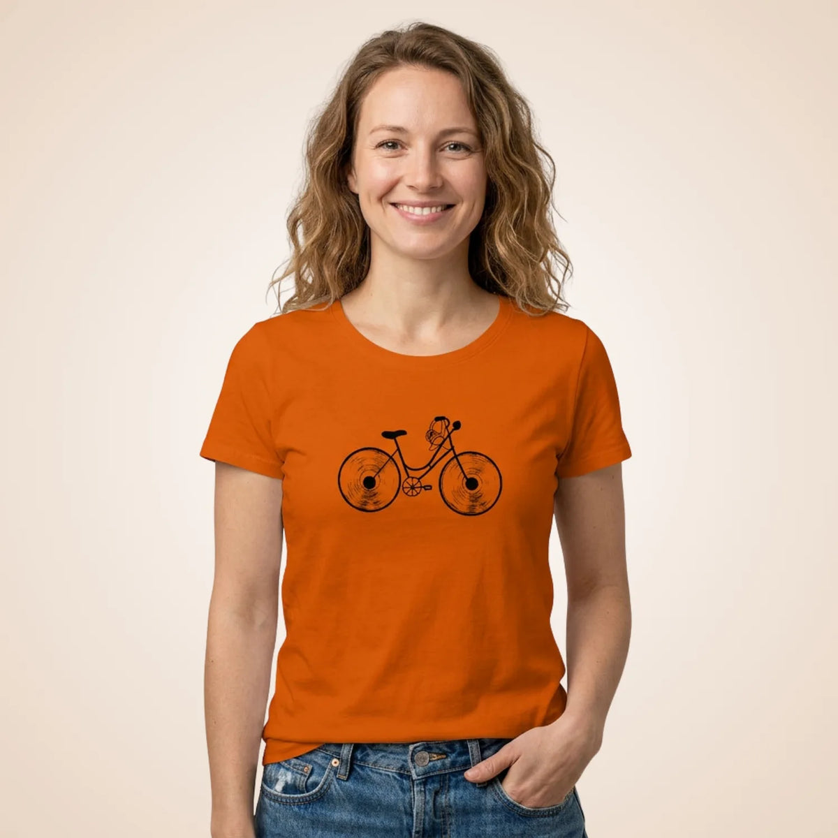Damen Shirt mit Radmotiv